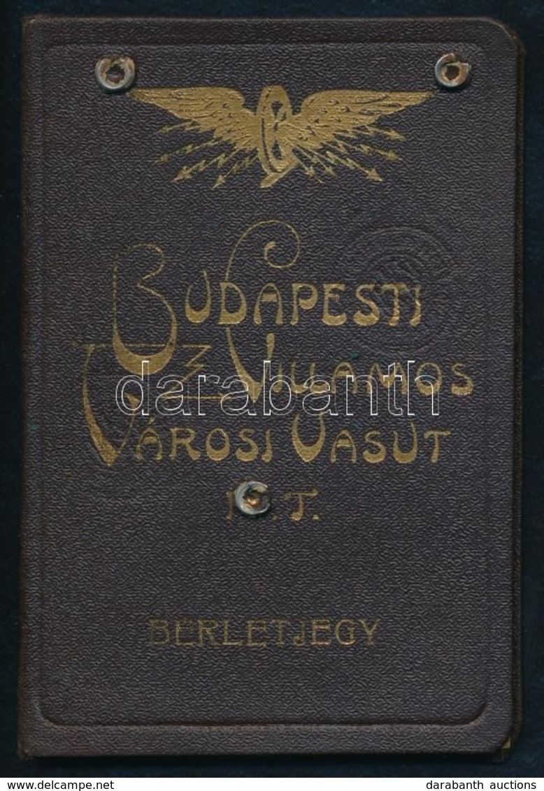 1916 Budapesti Villamos Városi Vasút Rt. Fényképes Bérletjegy, 12x8 Cm - Ohne Zuordnung