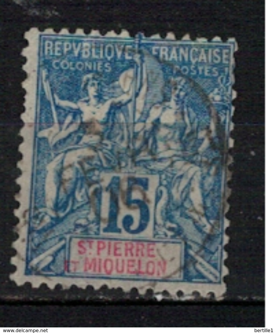 SAINT PIERRE ET MIQUELON      N°  YVERT    64     ( 1 )       OBLITERE       ( O   3/02 ) - Used Stamps