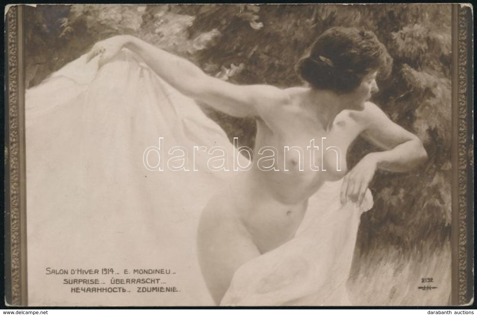 Cca 1914 Erotikus Fotólap, Feliratozva, 9×13 Cm - Sonstige & Ohne Zuordnung