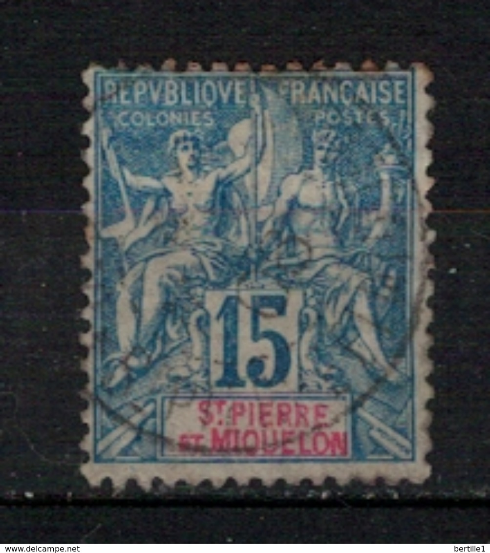 SAINT PIERRE ET MIQUELON      N°  YVERT    64     ( 2 )       OBLITERE       ( O   3/02 ) - Used Stamps