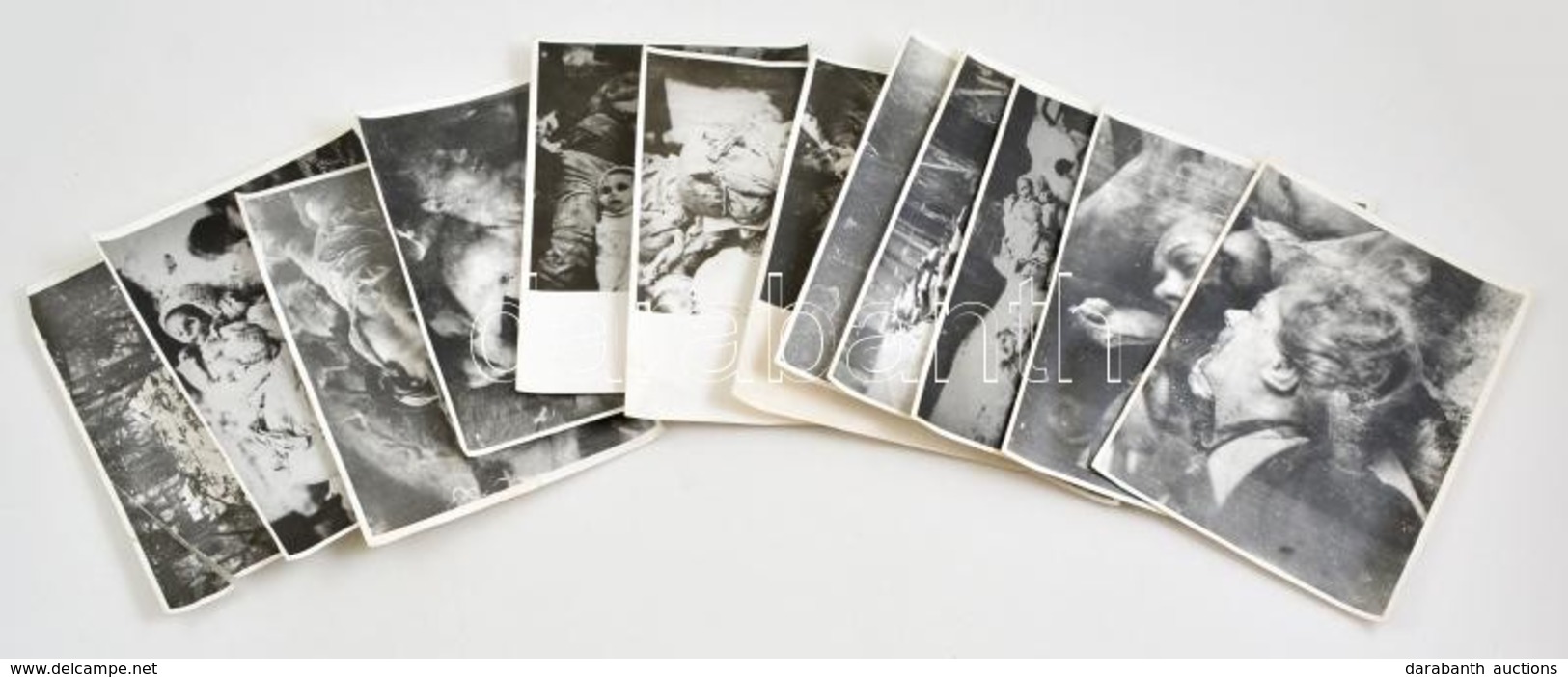 Cca 1945 Auschwitzi áldozatok Felvételei. Kés?bbi El?hívások 12 Db / Cca 1945 Auschwitz Photos.12 Pcs. 18x24 Cm - Sonstige & Ohne Zuordnung