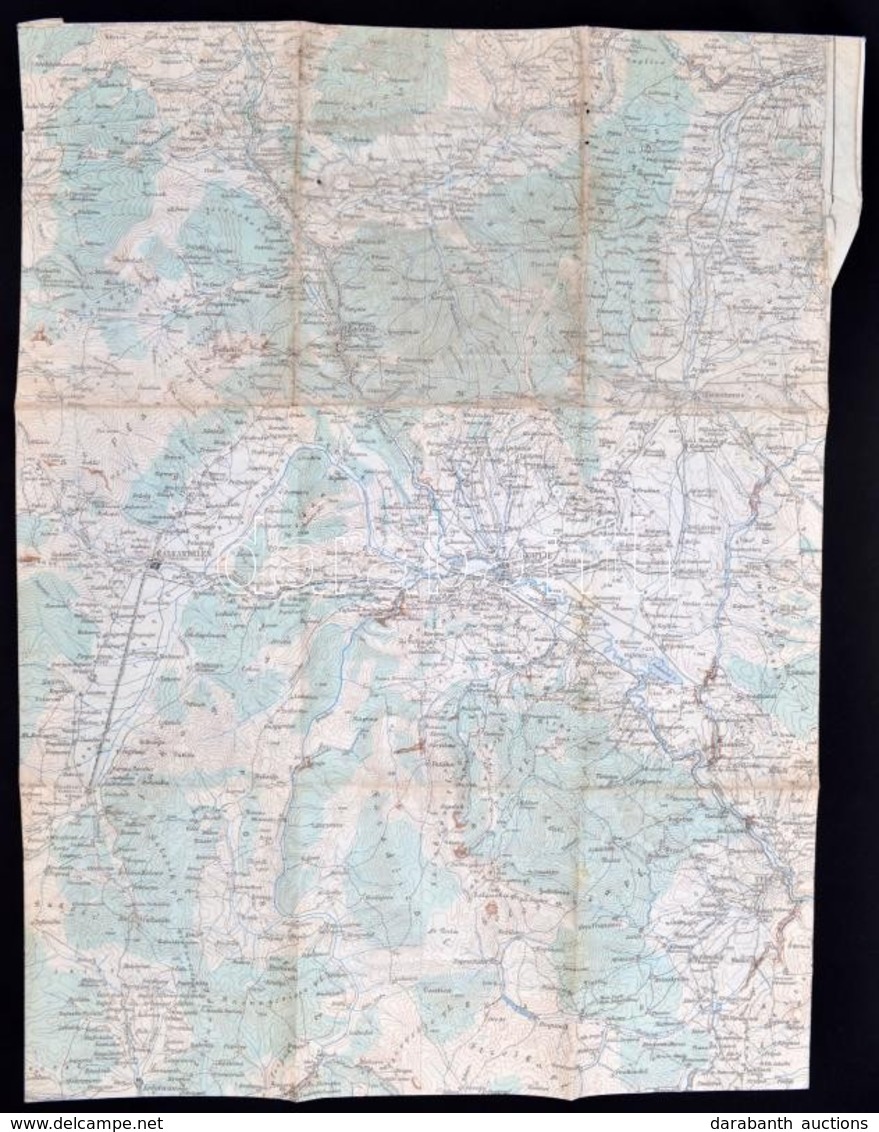 Cca 1910-20 Vegyes Katonai Térképek, 4db, (Prizren, Scutari, Ljubljana, Skoplje), Különböz? Méretben és Vegyes állapotba - Andere & Zonder Classificatie