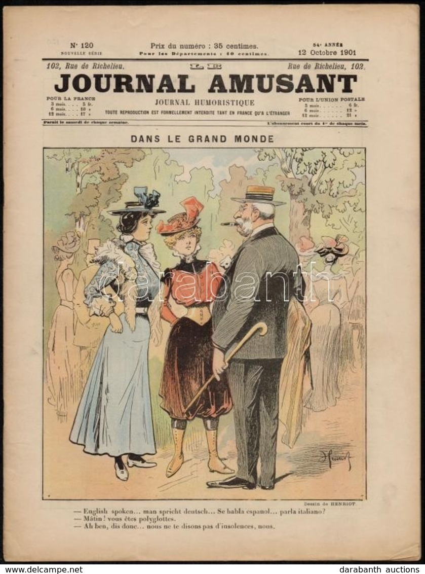 1901 Journal Amusant, Journal Humoristique Nr. 120 - Francia Nyelv? Vicclap, Illusztrációkkal, 16p / French Humor Magazi - Ohne Zuordnung