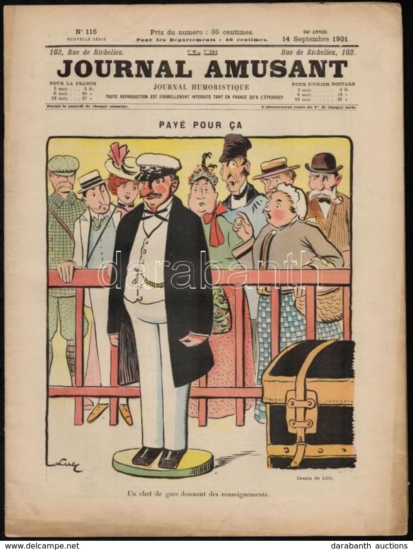 1901 Journal Amusant, Journal Humoristique Nr. 116 - Francia Nyelv? Vicclap, Illusztrációkkal, 16p / French Humor Magazi - Ohne Zuordnung