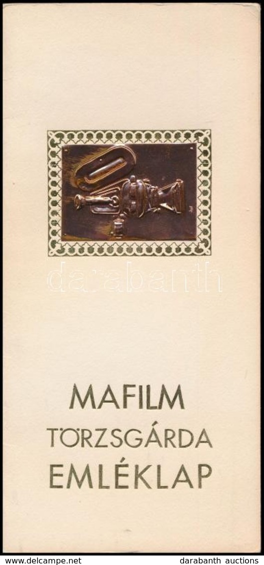 1972 Bp., MAFILM Törzsgárda Emléklap - Zonder Classificatie