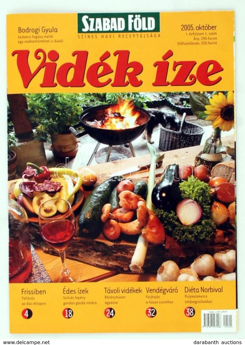 2005 Vidék íze (Szabad Föld Színes Havi Receptújsága) 1. évf. 1. Sz., Induló Lapszám Számos érdekes írással, Jó állapotb - Ohne Zuordnung