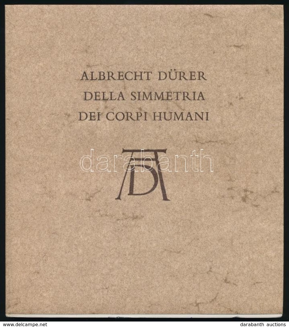 Dr. Tímár László: Albrecht Dürer Della Simmetria Dei Corpi Humani. Bp., 1979, Richter Gedeon. Angol Nyelven, Kiadói Papí - Ohne Zuordnung