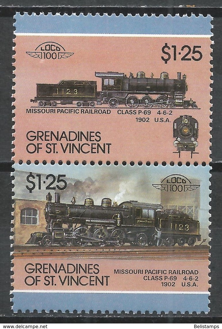 St. Vincet Grenadines 1987. Scott #334 (MNH) Locomotive, 1902 Class P-69 US * - St.Vincent Y Las Granadinas