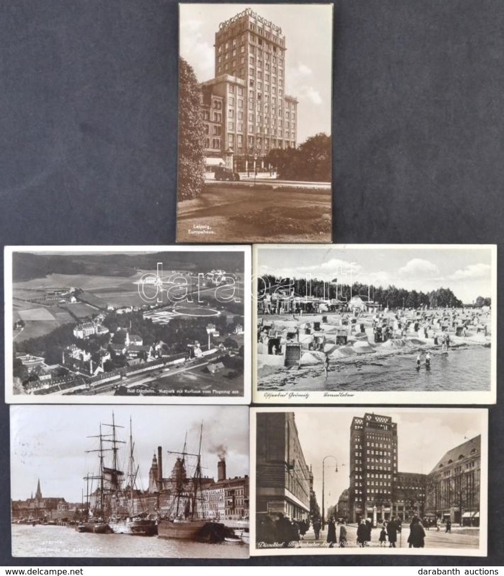 ** * 5 Db RÉGI Német Városképes Lap / 5 Pre-1945 German Town-view Postcards; - Zonder Classificatie