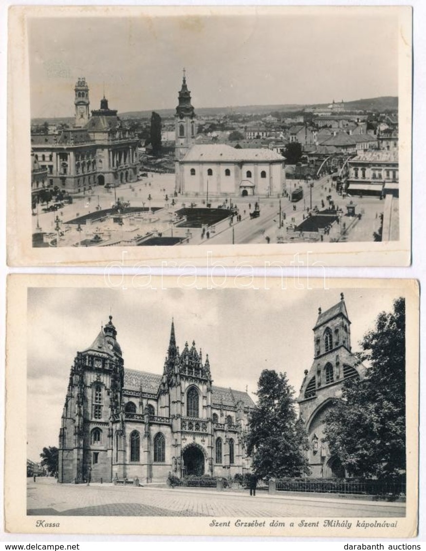 2 Db RÉGI Történelmi Magyar Városképes Lap; Kassa és Kolozsvár / 2 Pre-1945 Historical Hungarian Town-view Postcards, Ko - Zonder Classificatie