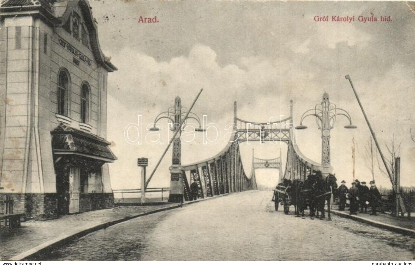 T2/T3 Arad, Gróf Károlyi Gyula Híd, Lovaskocsi, Szekér / Bridge, Carriage, Coach (EK) - Zonder Classificatie