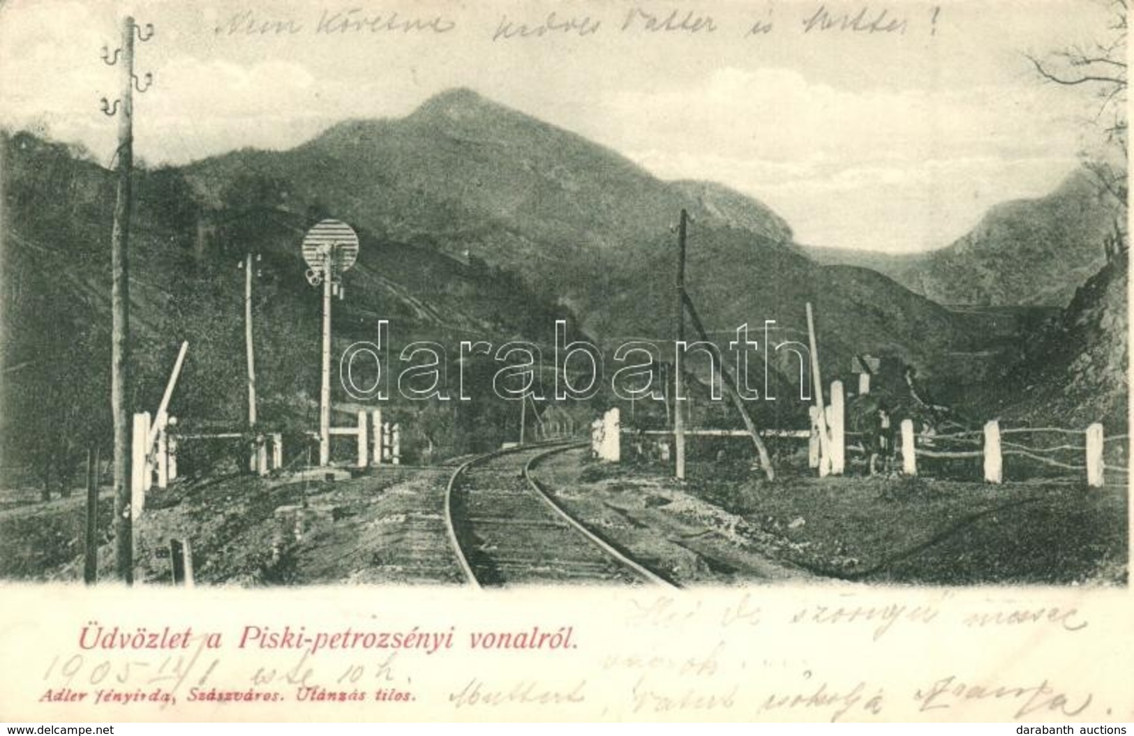 T2 1905 Piski Petrozsény, Simeria-Petrosani; Vasútvonal. Adler Fényirda / Railway Line / Eisenbahnlinie - Ohne Zuordnung