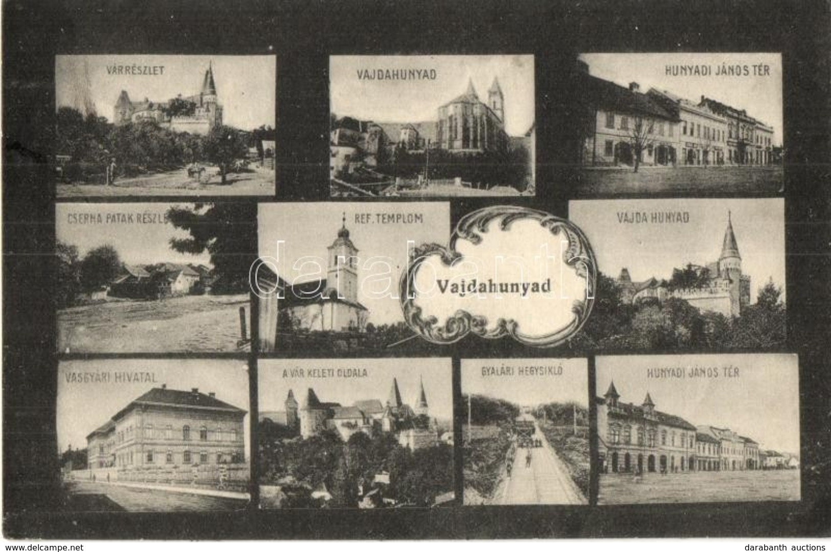 T3/T4 Vajdahunyad, Hunedoara; Mozaiklap: Vár, Hunyadi János Tér, Cserna Patak, Református Templom, Vasgyári Hivatal, Gya - Ohne Zuordnung