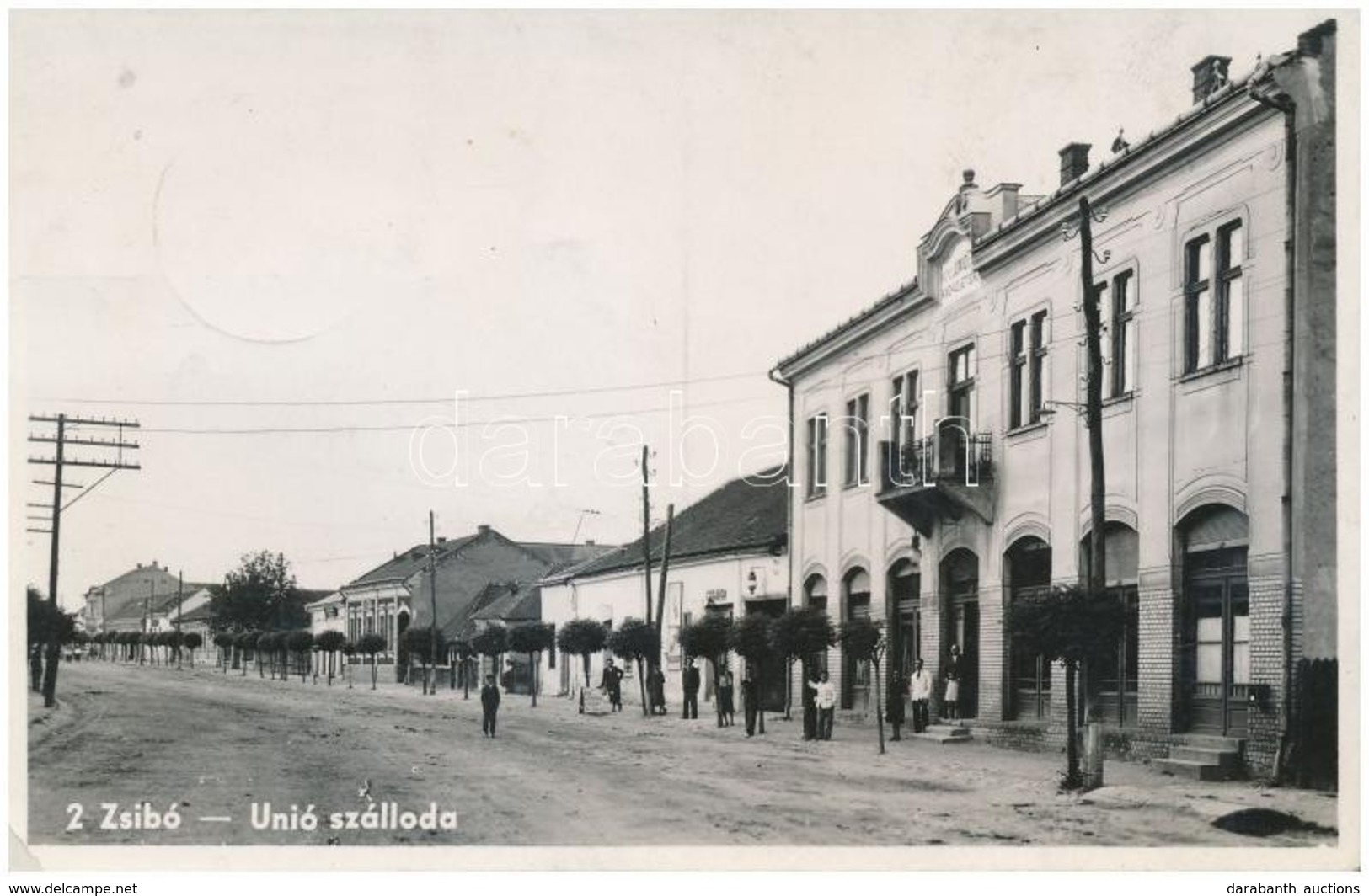 T2/T3 Zsibó, Jibou; Unió Szálloda, étterem és Kávéház, Kovács Jolán Illatszertára / Hotel, Restaurant And Café, Perfumer - Ohne Zuordnung