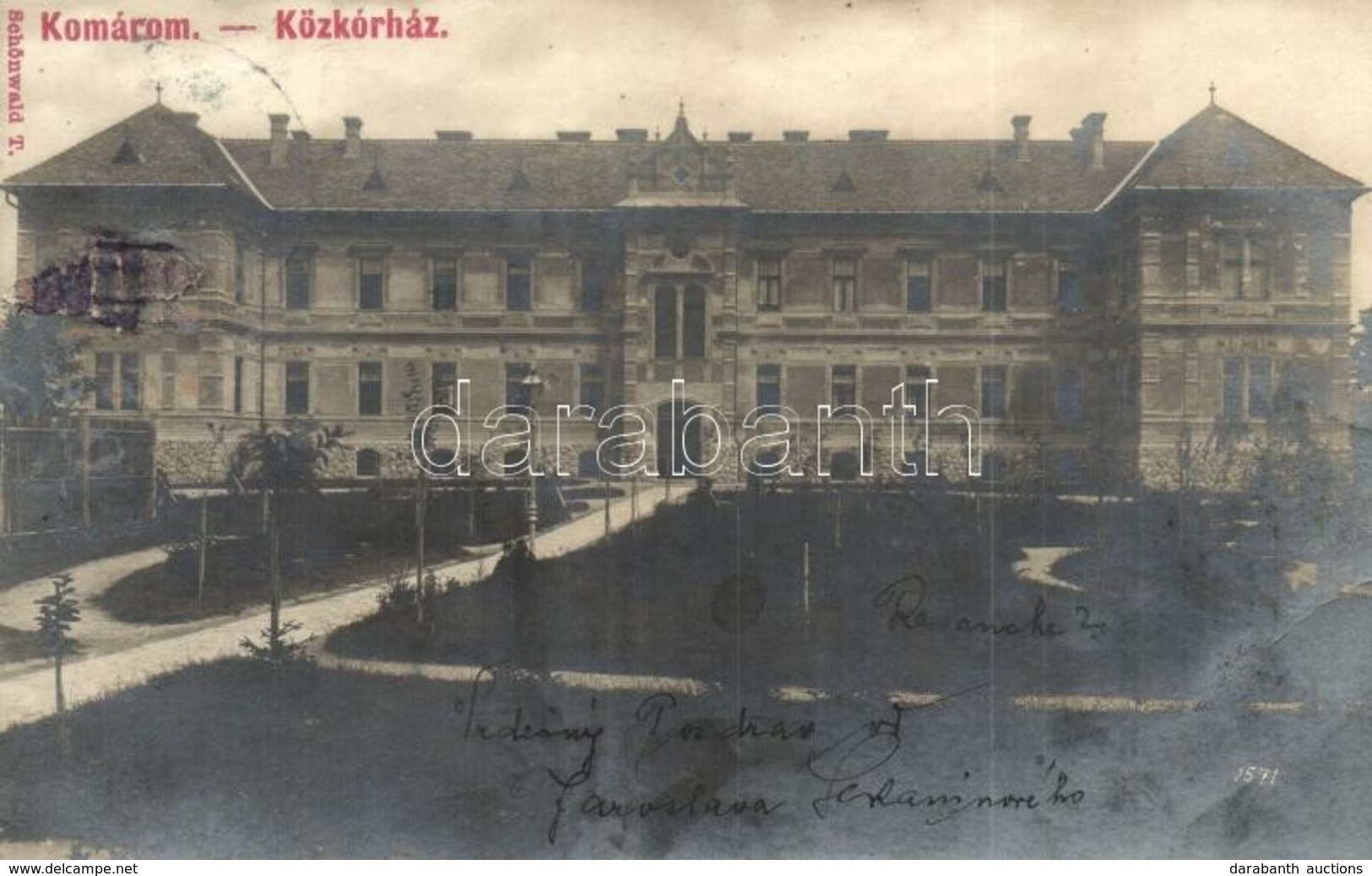 * T3 Komárom, Komárno; Kórház. Schönwald T. Kiadása / Hospital (felületi Sérülés / Surface Damage) - Ohne Zuordnung