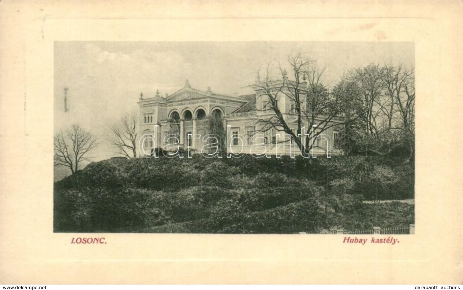 T2 Losonc, Lucenec; Hubay Kastély. W. L. Bp. 4707. / Castle - Ohne Zuordnung