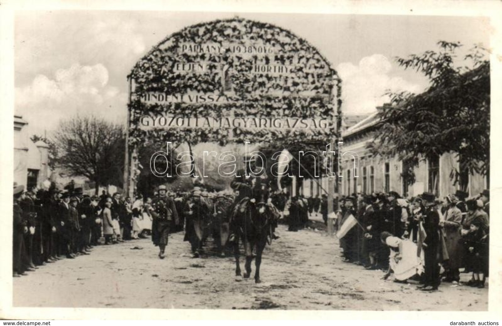 T2/T3 1938 Párkány, Stúrovó; Bevonulás, Díszkapu / Entry Of The Hungarian Troops, Decorated Gate (fl) - Ohne Zuordnung