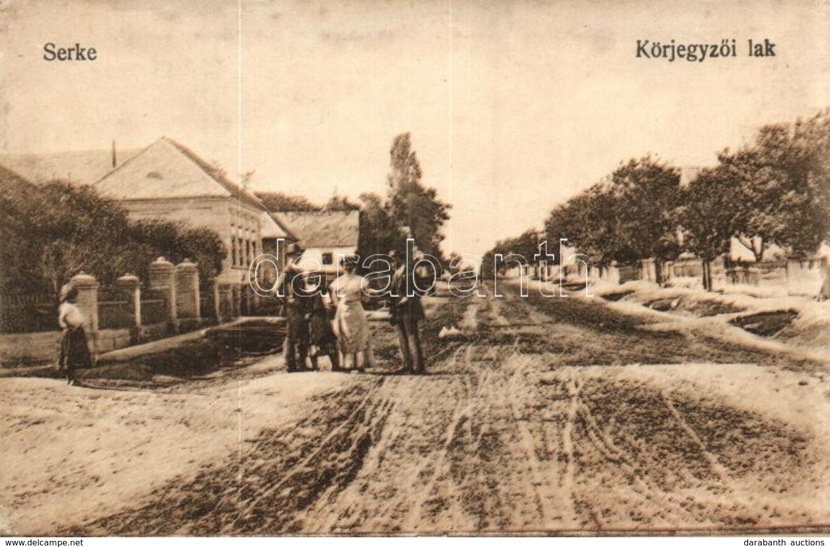 * T2/T3 Serke, Sirkovce; Utcakép A Körjegyz?i Lakkal / Street View With The Notary's Home  (EK) - Ohne Zuordnung