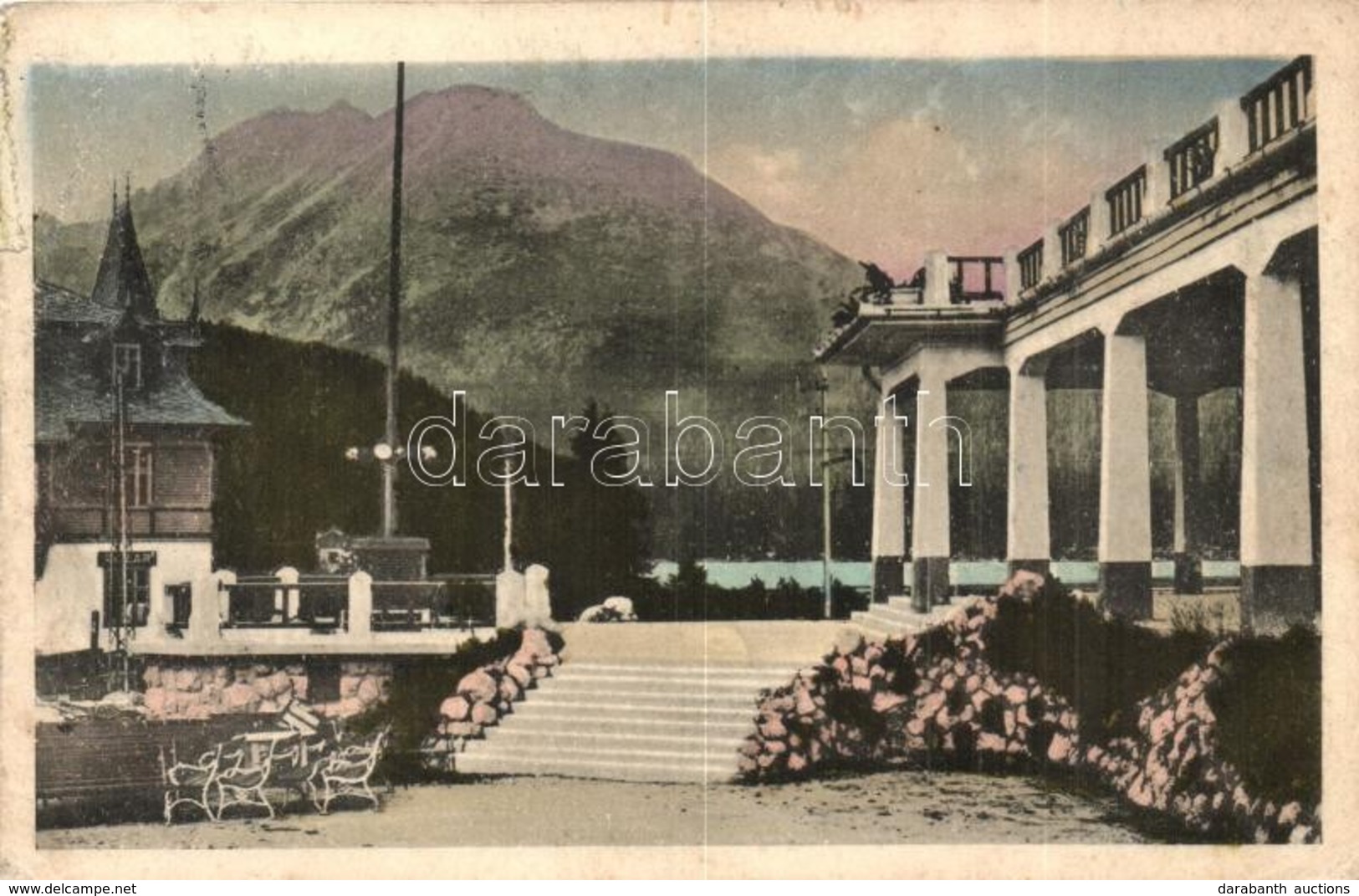 T2/T3 Tátra, Csorba-tó, Kilátás A Szálloda Teraszáról, Bazár  / Strbské Pleso, View From The Hotel Terrace, Bazaar Shop  - Ohne Zuordnung