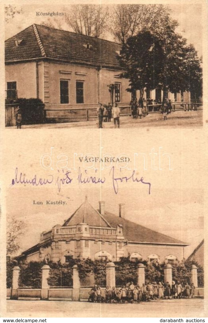 T2/T3 Vágfarkasd, Forcas, Vlkad Nad Váhom, Vlcany; Községháza, Lun Kastély / Town Hall, Castle - Ohne Zuordnung