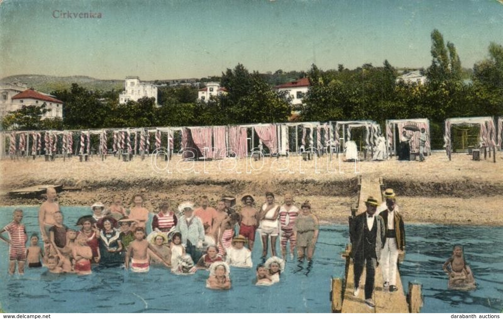 T2/T3 Crikvenica, Cirkvenica; Bathing People On The Beach. Montage (fl) - Ohne Zuordnung