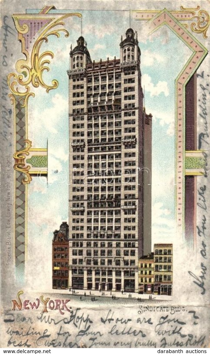 T3/T4 New York, Sindicate Building. Litho (tear) - Ohne Zuordnung