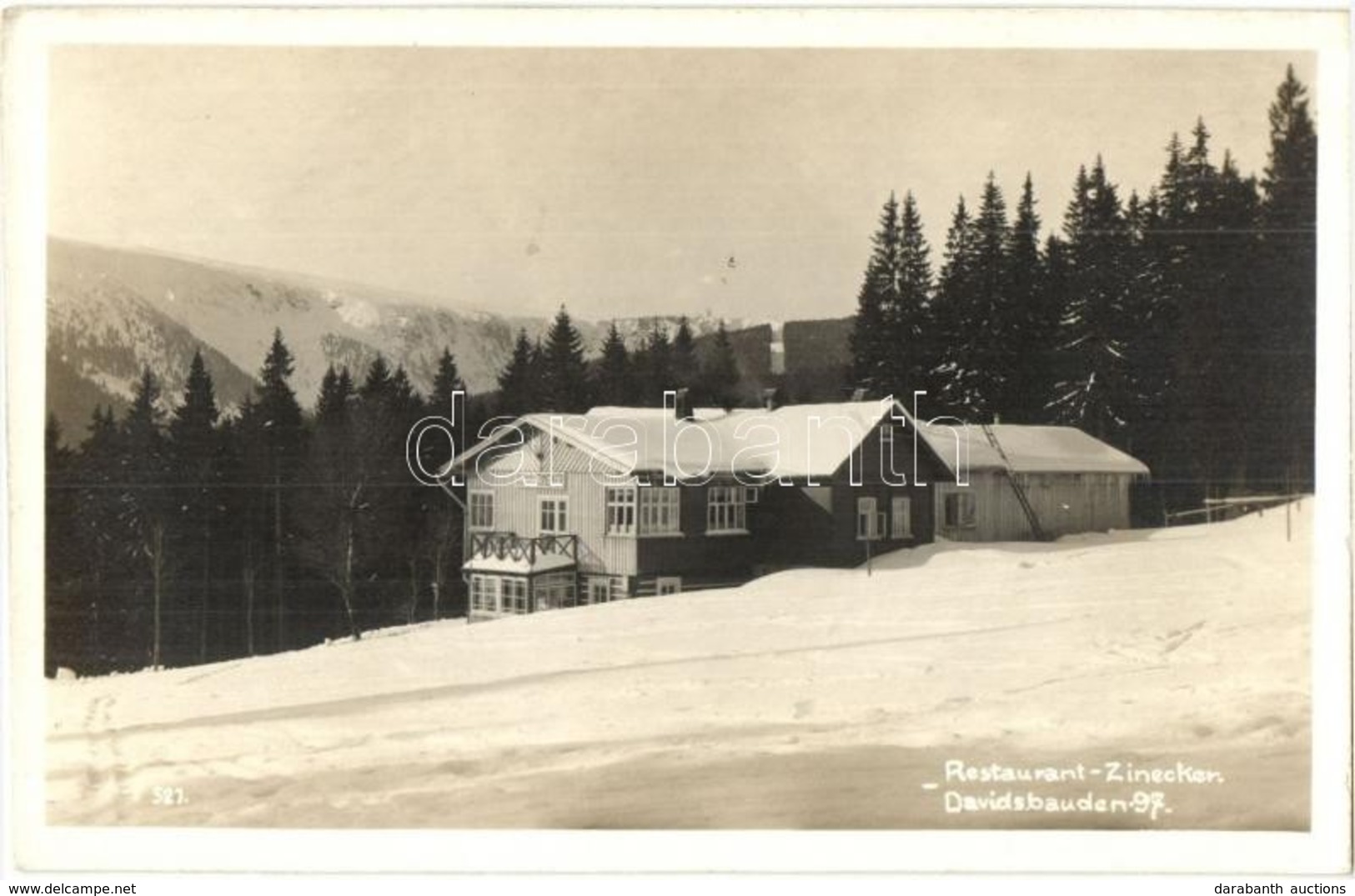 * T1/T2 Davidovy Boudy, Davidsbauden; Restaurant Zinecker / Restuarant In Winter. Photo - Zonder Classificatie