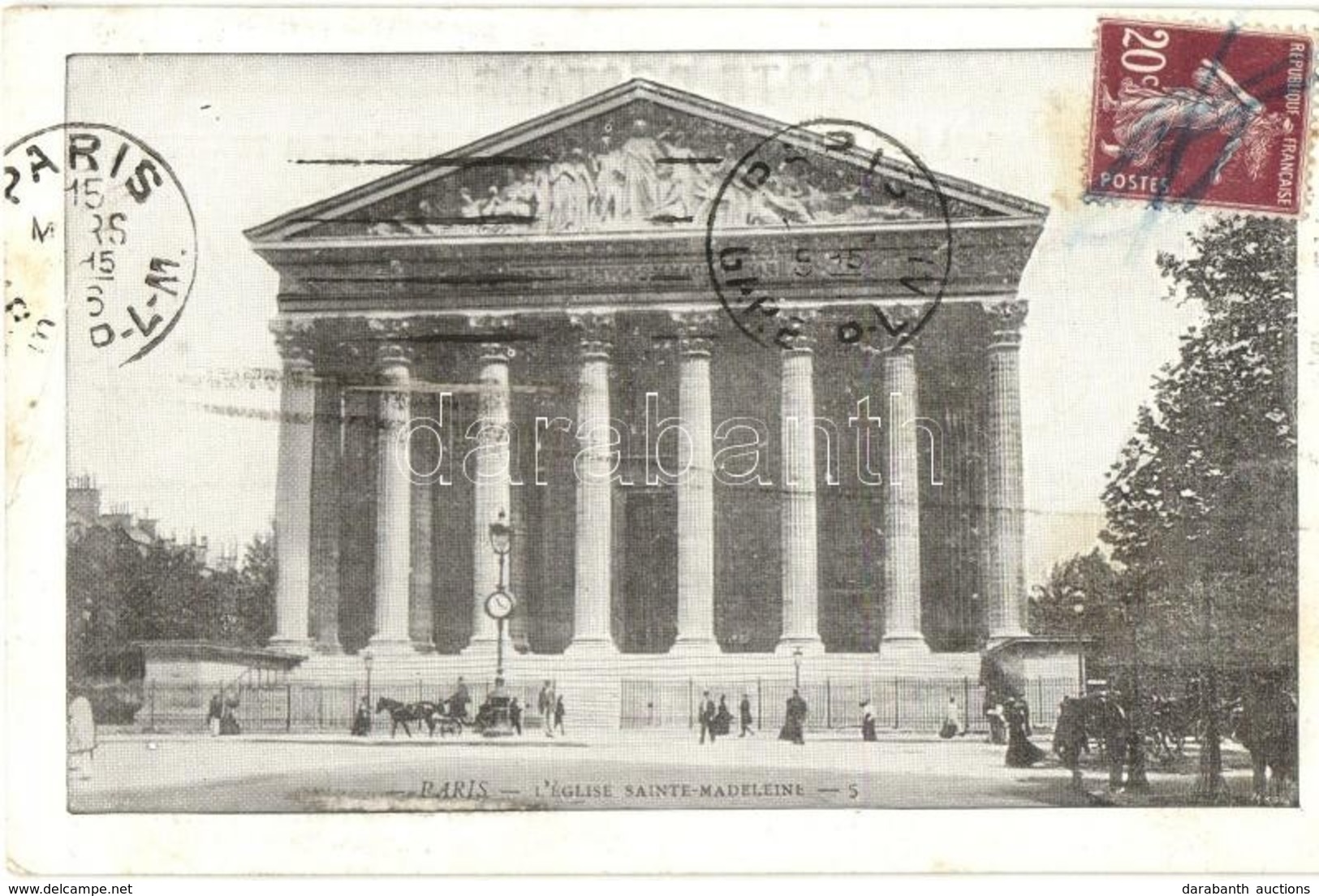 * Paris - 2 Pre-1945 French Town-view Postcards: La Place De La Concorde, L'Église Sainte-Madeleine - Zonder Classificatie