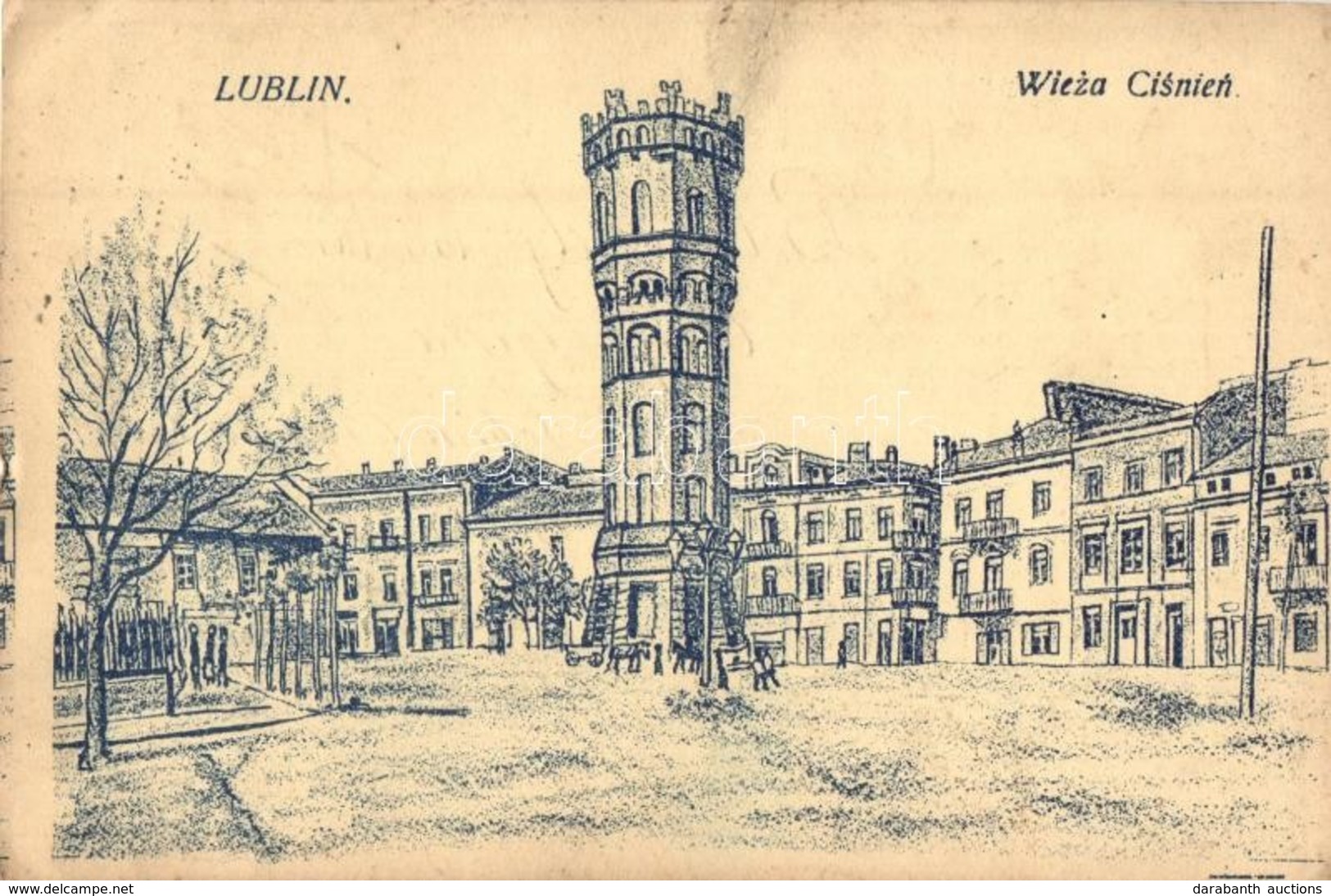 T2/T3 Lublin, Wieza Cisnien / Water Tower + K.u.K. Landsturminfanterieregiment Olmütz 13. 5. Feldkompagne (EK) - Ohne Zuordnung