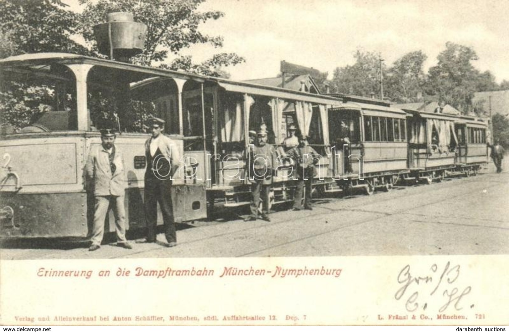 T2 München, Munich; Erinnerung An Die Dampftrambahn München-Nymphenburg. Verlag Anton Schäffler / Tram Engine, Steam Loc - Ohne Zuordnung