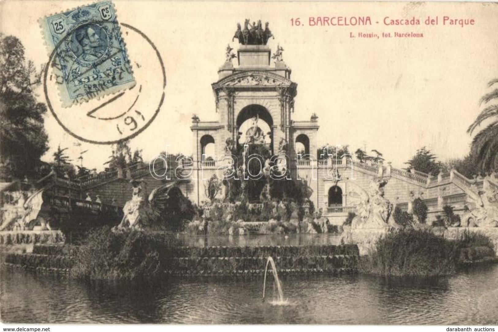 T2 Barcelona, Cascada Del Parque / Fountain, TCV Card - Ohne Zuordnung