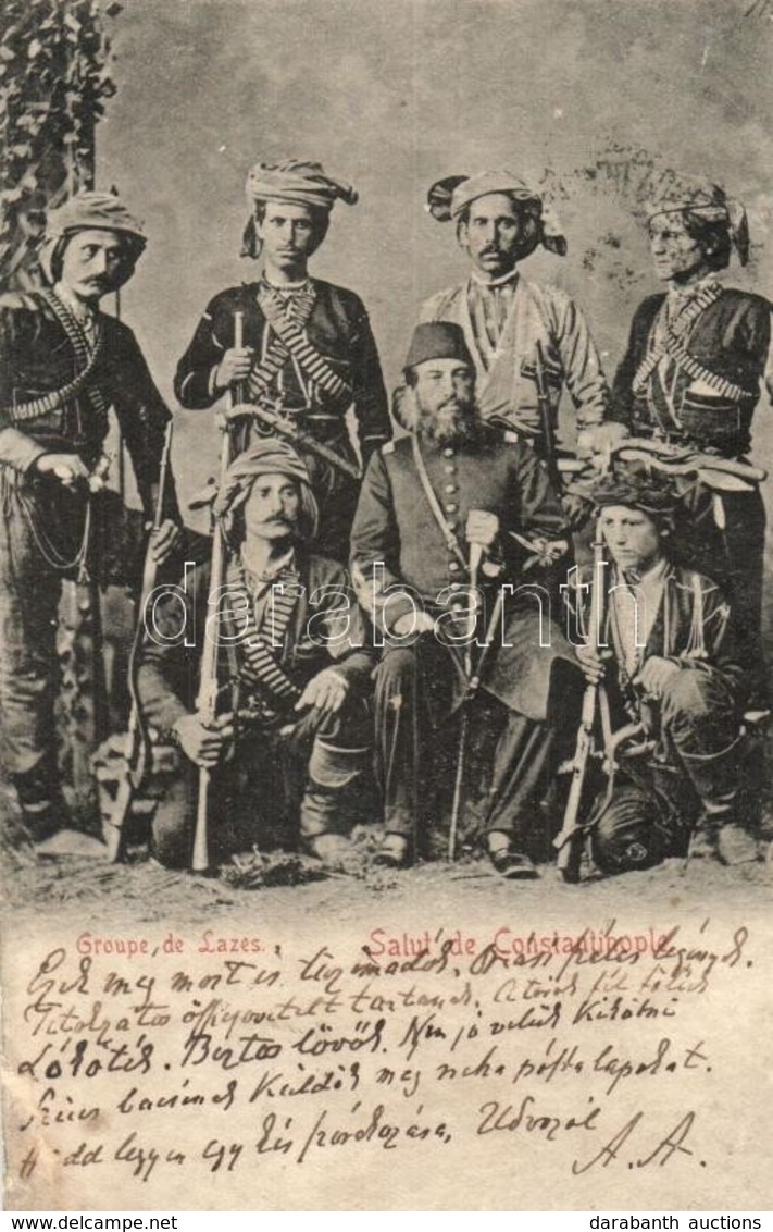 T3 Constantinople, Istanbul; Groupe De Lazes / Laz People, Turkish Folklore (r) - Ohne Zuordnung