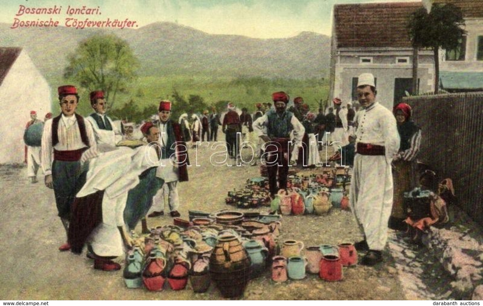 ** T2/T3 Bosanski Loncari / Bosnische Töpfeverkäufer / Bosnyák Fazék árus / Bosnian Pot Merchant, Folklore, Traditional  - Zonder Classificatie