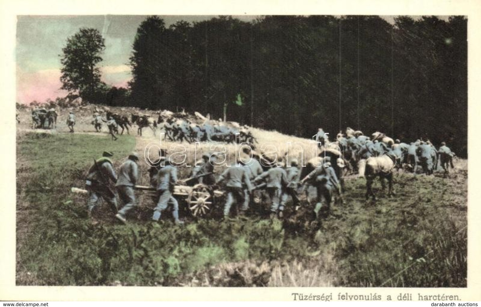 ** T1 Tüzérségi Felvonulás A Déli Harctéren. Az Érdekes Újság Kiadása / WWI K.u.K. Military. Artillery On The Southern F - Ohne Zuordnung