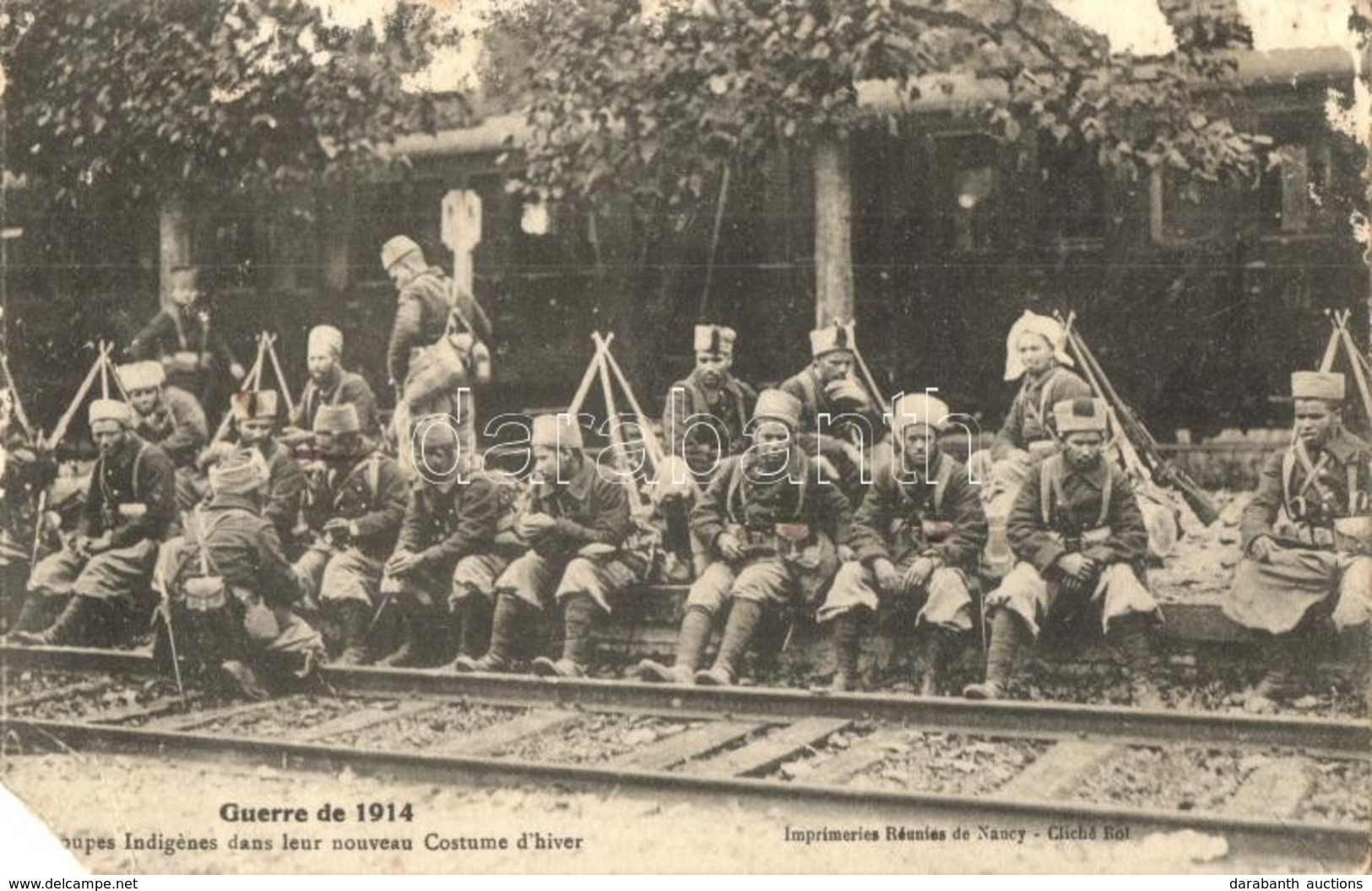 T2/T3 Guerre De 1914, Troupes Indigenes Dans Leur Nouveau Costume D'hiver / Senegalese Military, Soldiers In The New Win - Ohne Zuordnung