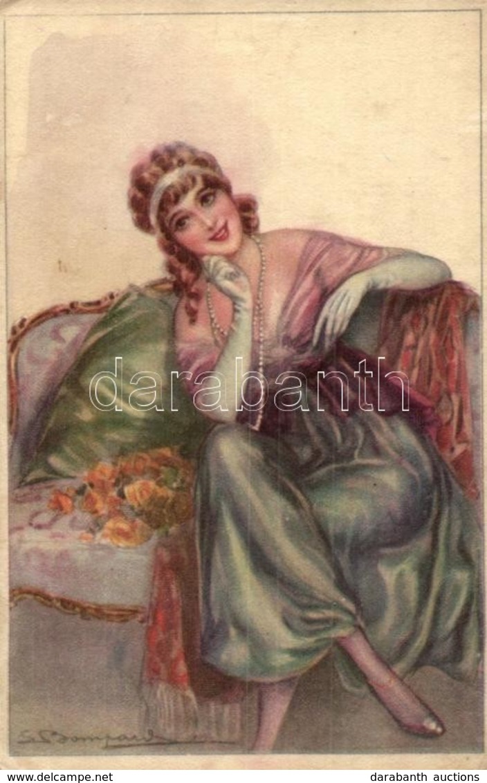 ** T2/T3 Lady. Italian Art Postcard S: Bompard (EK) - Zonder Classificatie