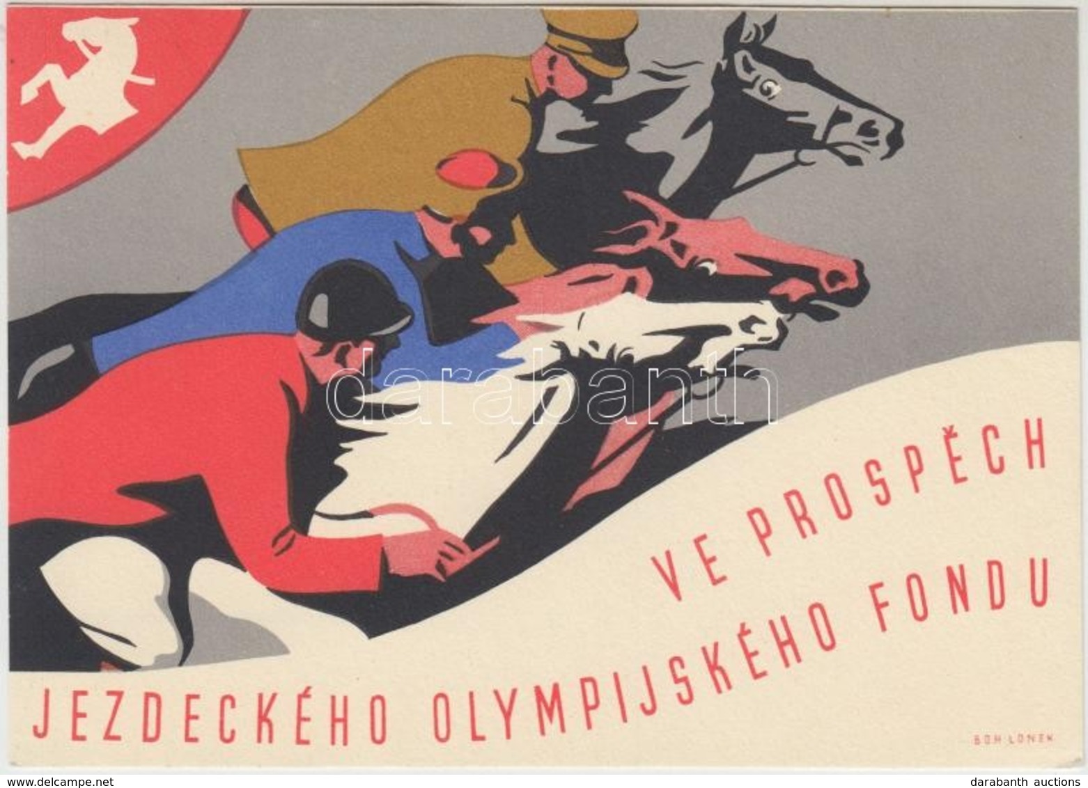 * T1/T2 1937 Ve Prospech Jezdeckého Olympijského Fondu. Jezdecky Sport Zoceluje Charakter A Svalstvo / In The Prospects  - Zonder Classificatie