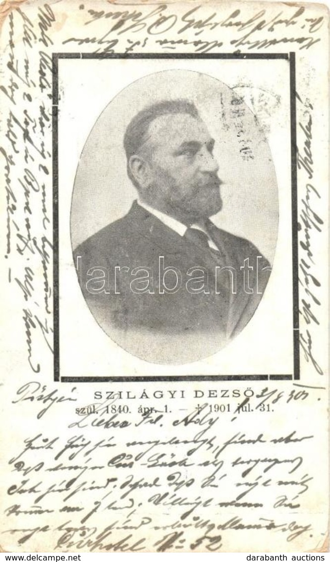 T2/T3 Szilágyi Dezs?, Gyászlap / Hungarian Politician And Jurist, Obituary Card (EK) - Ohne Zuordnung