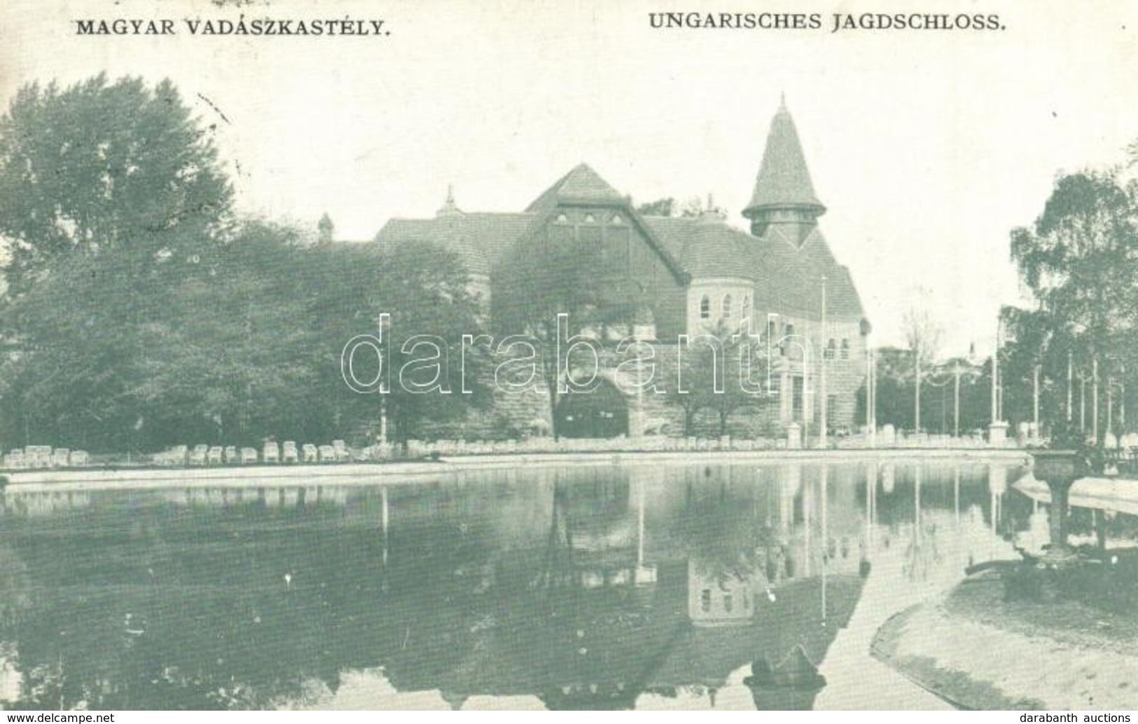 T3 1910 Wien, Internationale Jagdausstellung, Ungarisches Jagdschloss. Druck Und Verlag J. Weiner / Magyar Vadászkastély - Zonder Classificatie