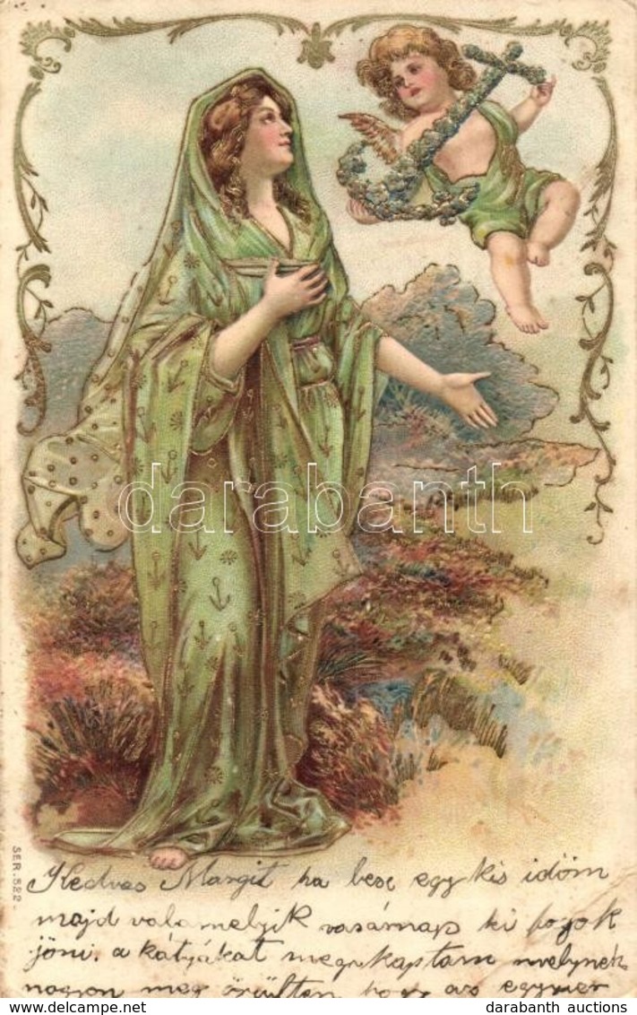 T3 1906 Religious Art Nouveau Golden Emb. Litho  (EB) - Ohne Zuordnung