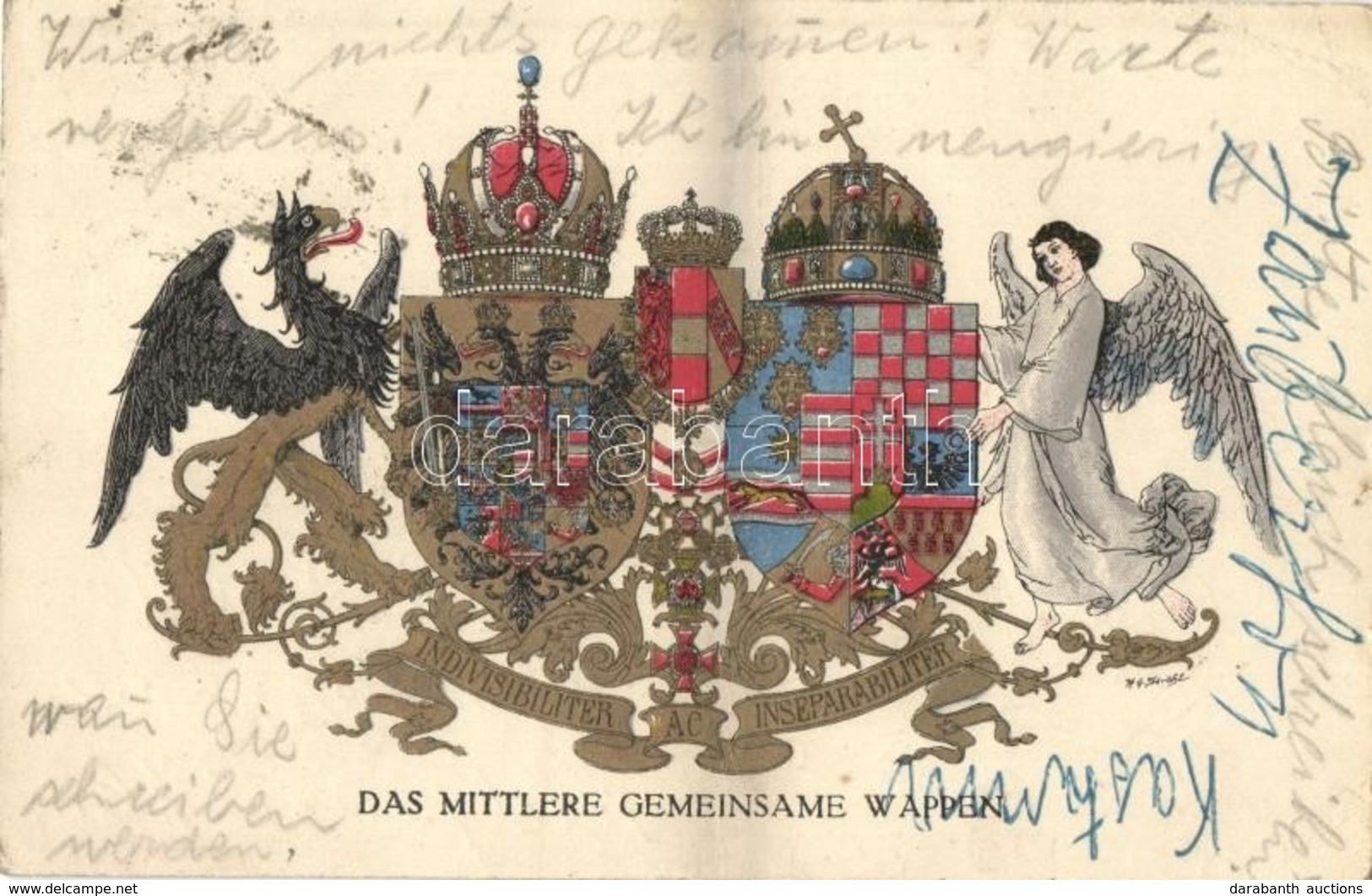* T2/T3 Das Mittlere Gemeinsame Wappen, Rotes Kreuz Kriegsfürsorgeamt Kriegshilfsbüro Nr. 288 / Austro-Hungarian Coat Of - Ohne Zuordnung
