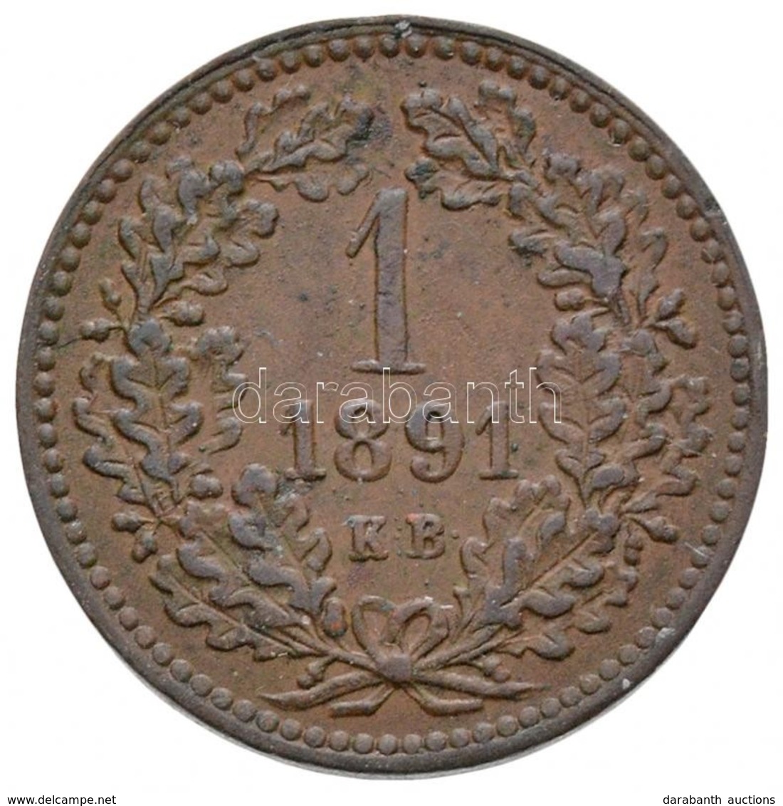 1891KB 1kr Cu 'Fiume Címer' Körmöcbánya (3,37g) T:2 / 
Hungary 1891KB 1 Kreuzer Cu 'Fiume Coat Of Arms' Kremnitz (3,37g) - Zonder Classificatie