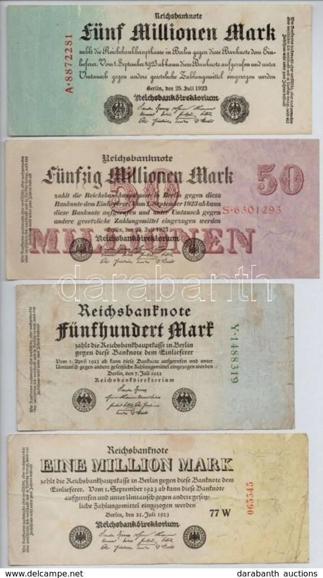 Németország / Weimari Köztársaság 1922-1923. 8db Klf Bankjegy T:III,III-
Germany / Weimar Republic 1922-1923. 8pcs Of Di - Ohne Zuordnung