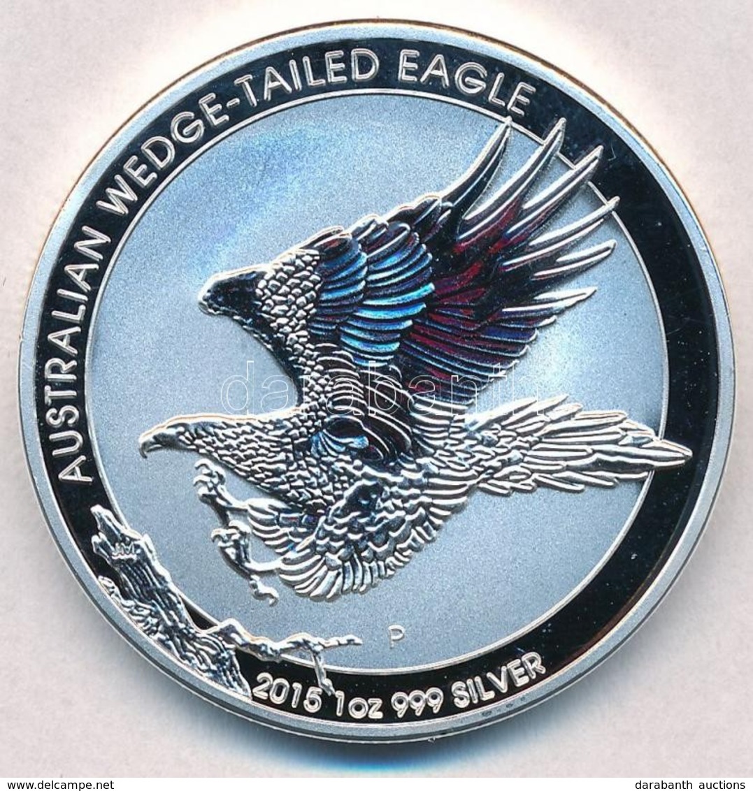 Ausztrália 2015. 1$ Ag 'Ékfarkú Sas' (1oz/0.999) T:PP
Australia  2015. 1 Dollar Ag 'Wedge-tailed Eagle' (1oz/0.999) C:PP - Ohne Zuordnung