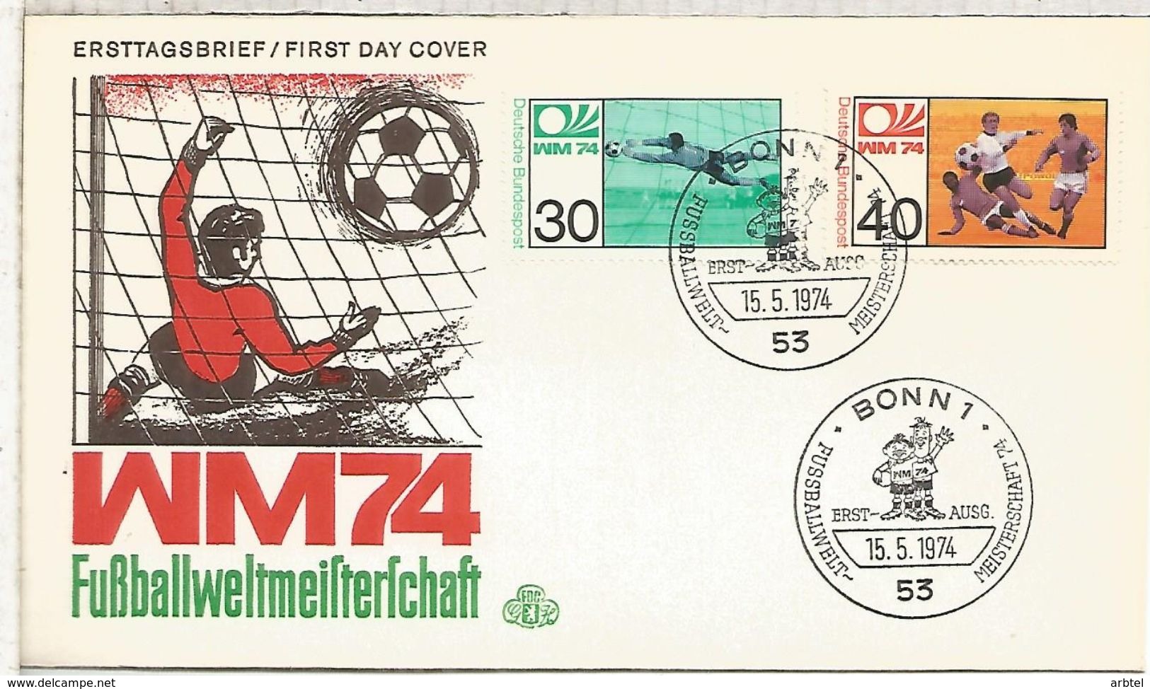 ALEMANIA BONN 1974 COPA MUNDIAL DE FUTBOL FIFA FOOTBALL WORLD CUP - 1974 – Germania Ovest