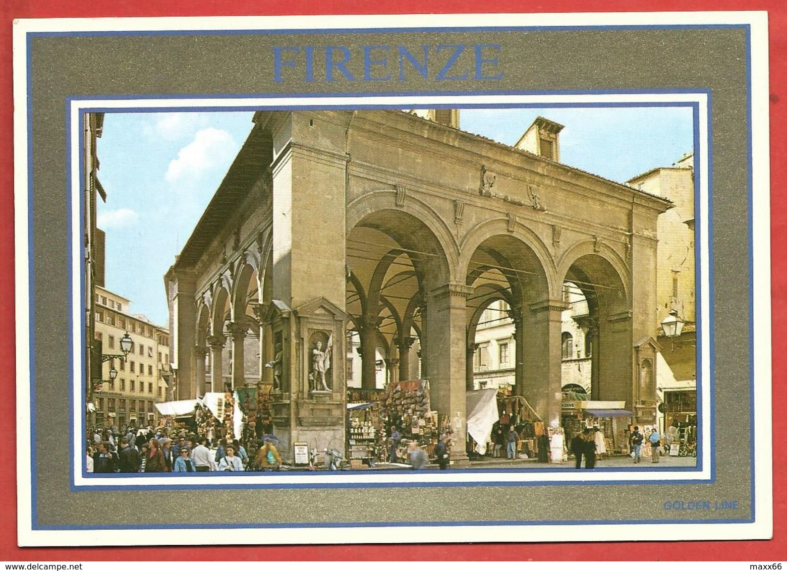 CARTOLINA NV ITALIA - FIRENZE - La Loggia Del Mercato Nuovo - Golden Line - 10 X 15 - Firenze