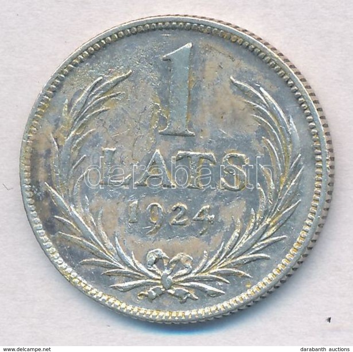 Lettország 1924. 1L Ag T:2
Latvia 1924. 1 Lats Ag C:XF - Zonder Classificatie