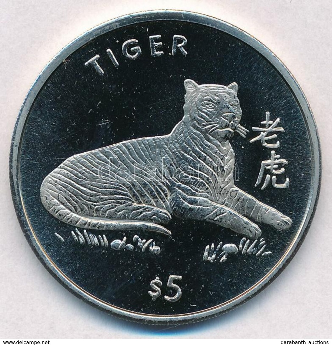 Libéria 1997. 5$ Cu-Ni 'Tigris' T:1,1-
Liberia 1997. 5 Dollars Cu-Ni 'Tiger' C:UNC,AU - Zonder Classificatie