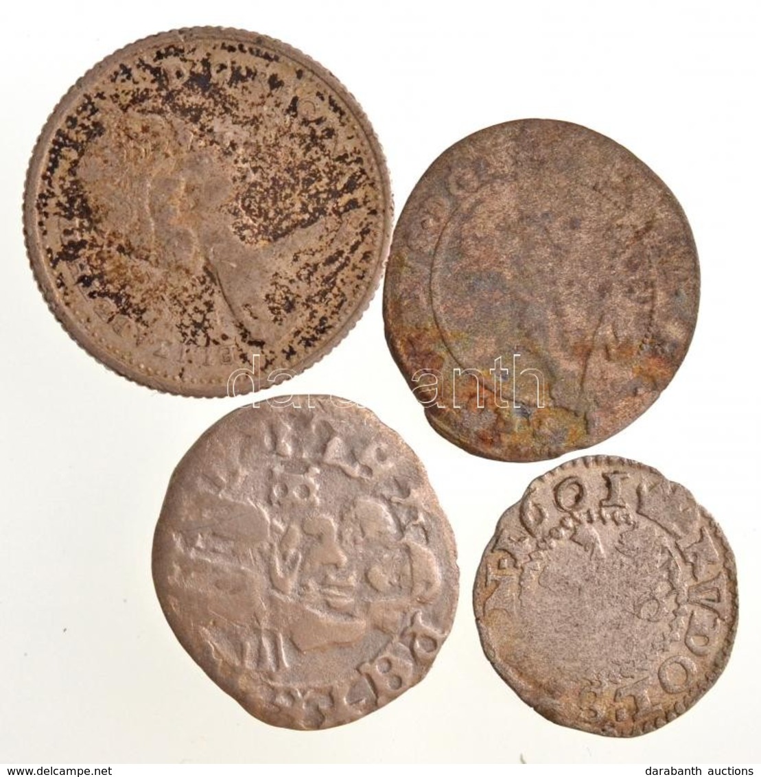 4db-os Vegyes Magyar és Külföldi Rossz Tartású Ezüstpénz Tétel T:3
4pcs Of Various Silver Coins In Bad Condition C:F - Ohne Zuordnung