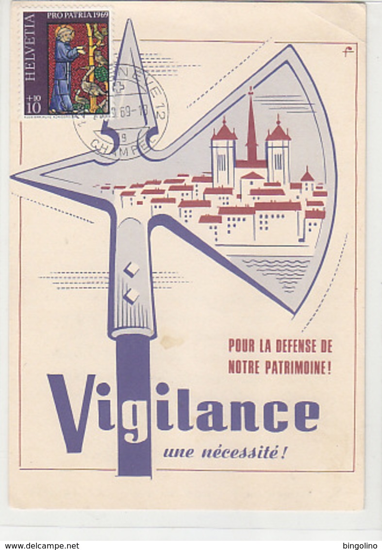 Genève - Vigilance - Pour La Défense De Notre Patrimoine - 1969       (P-123-60821) - Partis Politiques & élections